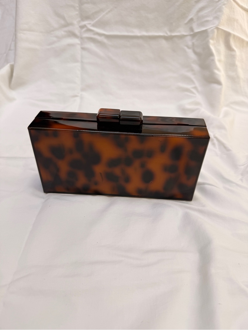 Sam Edelman Tortoiseshell Acrylic Rectangular Clutch